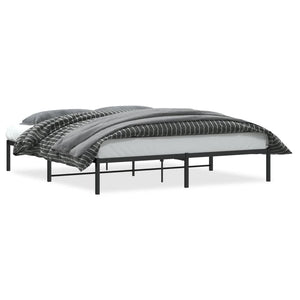Metall Bettgestell Schwarz 183x213 cm