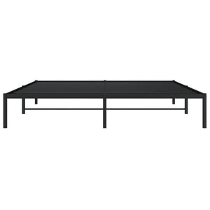 Metall Bettgestell Schwarz 183x213 cm