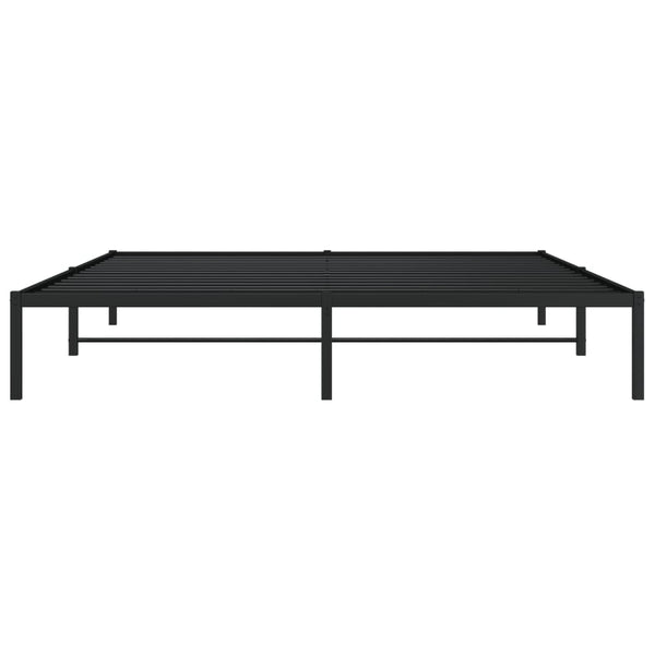 Metall Bettgestell Schwarz 183x213 cm