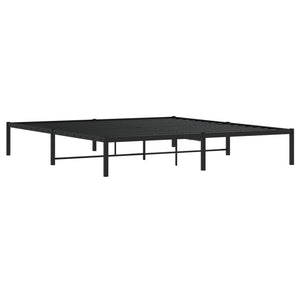 Metall Bettgestell Schwarz 183x213 cm