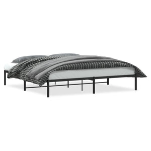 vidaXL Cadre de lit Métal Noir 200x200 cm