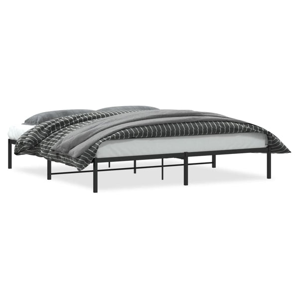 vidaXL Cadre de lit Métal Noir 200x200 cm