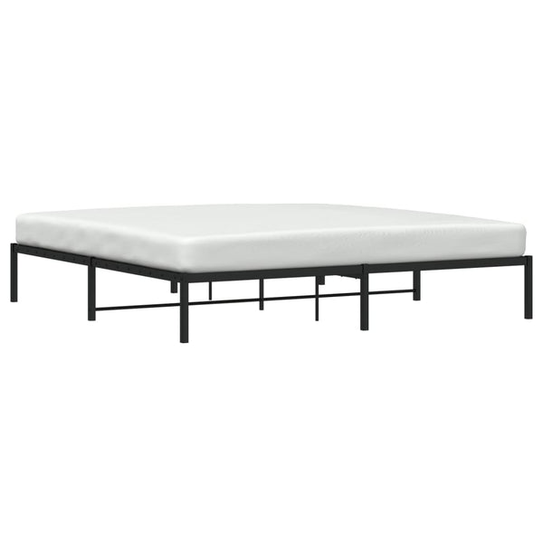 vidaXL Cadre de lit Métal Noir 200x200 cm