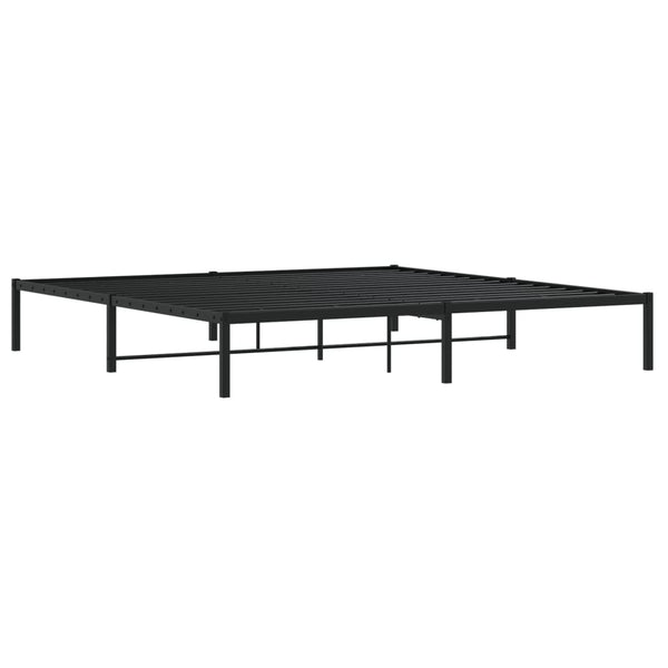vidaXL Cadre de lit Métal Noir 200x200 cm