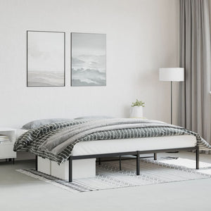 vidaXL Cadre de lit Métal Noir 200x200 cm