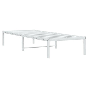 Metall Bettgestell Weiß 75x190 cm