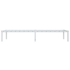 Metall Bettgestell Weiß 75x190 cm