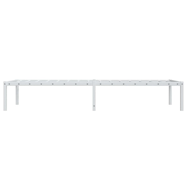 Metall Bettgestell Weiß 75x190 cm