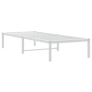 Metall Bettgestell Weiß 75x190 cm