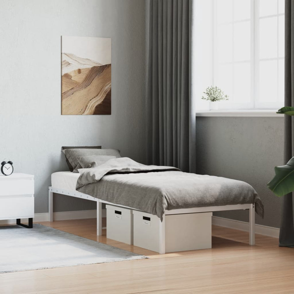 Metallbett Weiß 80x200 cm