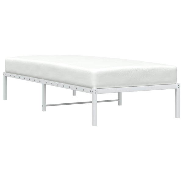 vidaXL Cadre de lit en métal blanc 90x190 cm
