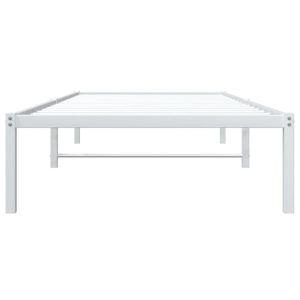 vidaXL Cadre de lit en métal blanc 90x190 cm