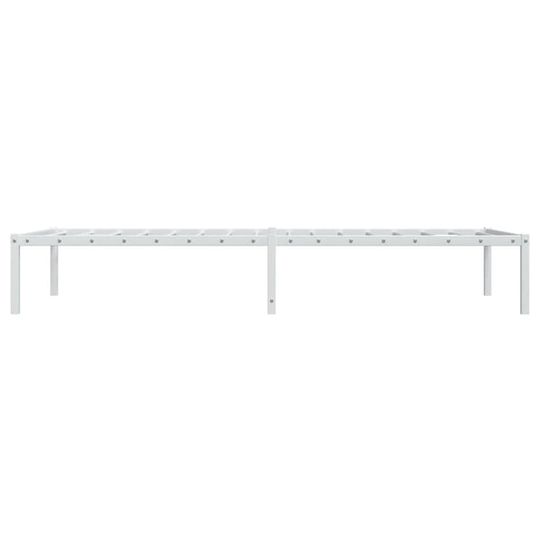 vidaXL Cadre de lit en métal blanc 90x190 cm