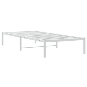 vidaXL Cadre de lit en métal blanc 90x190 cm