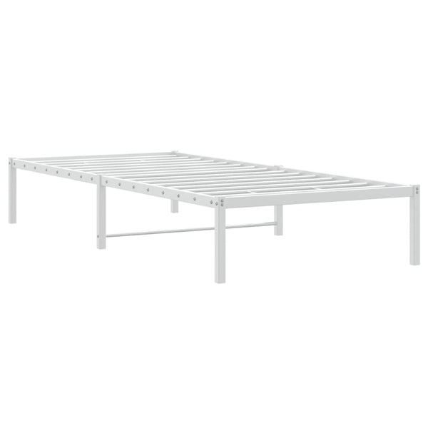 vidaXL Cadre de lit en métal blanc 90x190 cm