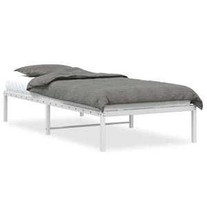vidaXL Cadre de lit en métal blanc 90x200 cm