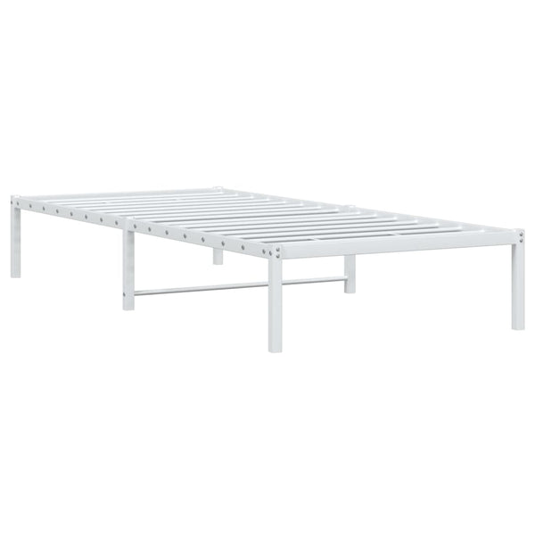 vidaXL Cadre de lit en métal blanc 90x200 cm