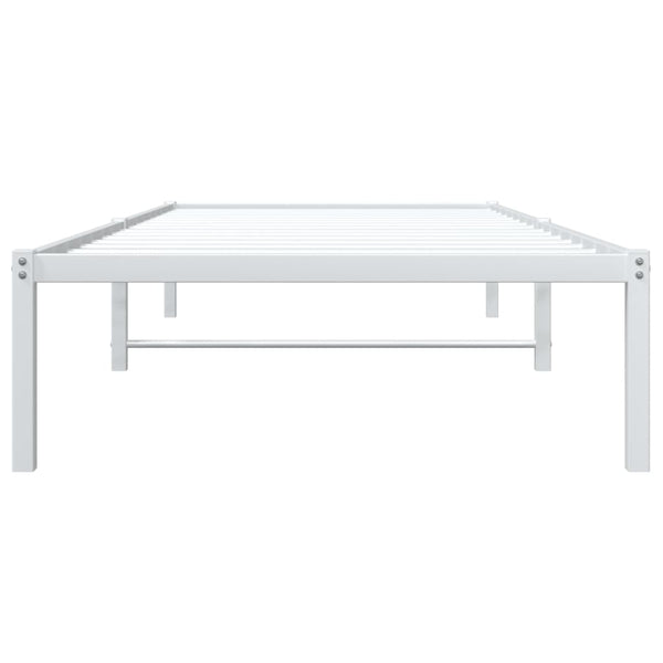 vidaXL Cadre de lit en métal blanc 90x200 cm