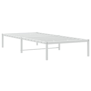 vidaXL Cadre de lit en métal blanc 90x200 cm
