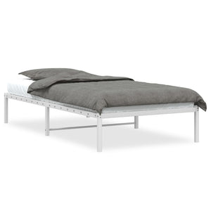 vidaXL Cadre de lit en métal Blanc 100x190 cm
