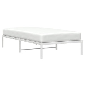 vidaXL Cadre de lit en métal Blanc 100x190 cm