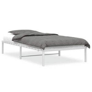 vidaXL Cadre de lit en métal blanc 100x200 cm
