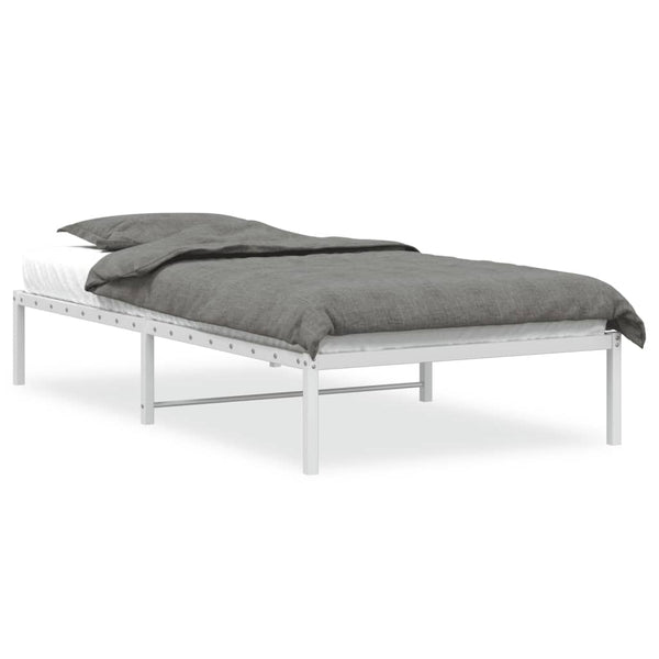 vidaXL Cadre de lit en métal blanc 100x200 cm
