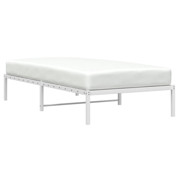 vidaXL Cadre de lit en métal blanc 100x200 cm
