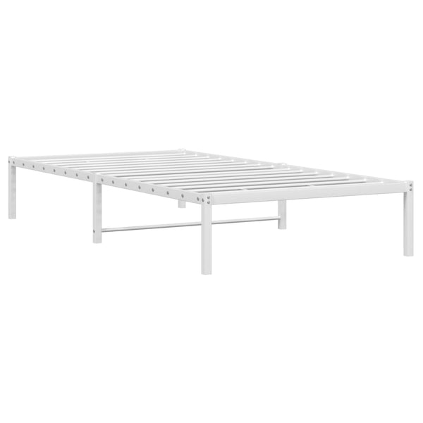 vidaXL Cadre de lit en métal blanc 100x200 cm