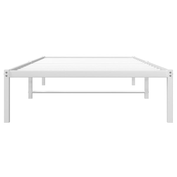 vidaXL Cadre de lit en métal blanc 100x200 cm