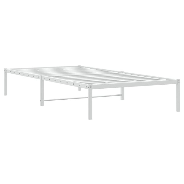 Metall Bettgestell Weiß 107x203 cm