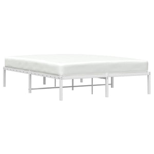Metall Bettgestell Weiß 135x190 cm