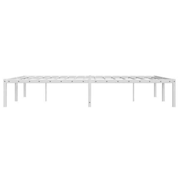 Metall Bettgestell Weiß 135x190 cm