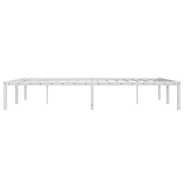 vidaXL Cadre de lit en métal blanc 140x190 cm