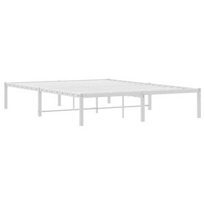 vidaXL Cadre de lit en métal blanc 140x190 cm