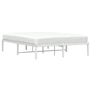 vidaXL Cadre de lit en métal blanc 140x200 cm