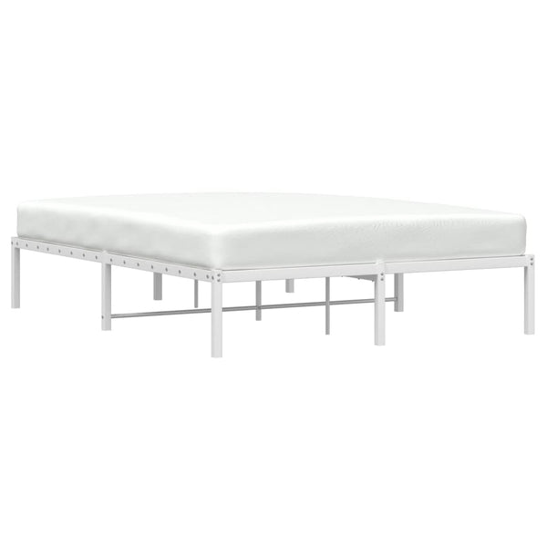 vidaXL Cadre de lit en métal blanc 140x200 cm