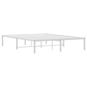 vidaXL Cadre de lit en métal blanc 140x200 cm