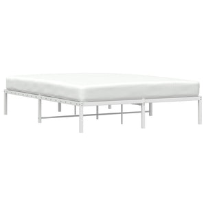 vidaXL Cadre de lit en métal blanc 150x200 cm