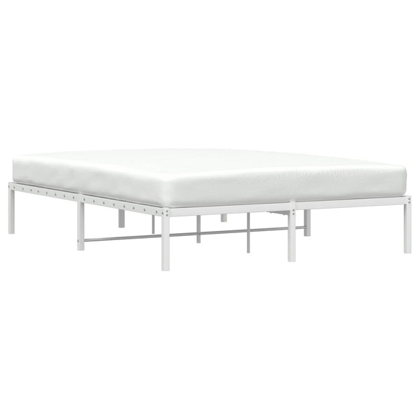 vidaXL Cadre de lit en métal blanc 150x200 cm