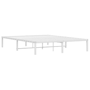 vidaXL Cadre de lit en métal blanc 150x200 cm