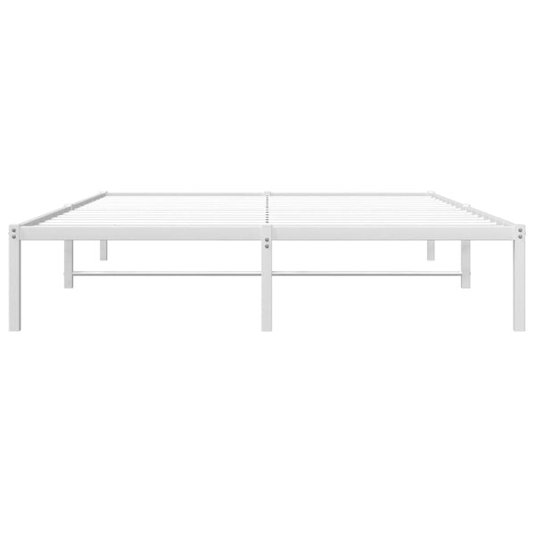vidaXL Cadre de lit en métal blanc 150x200 cm
