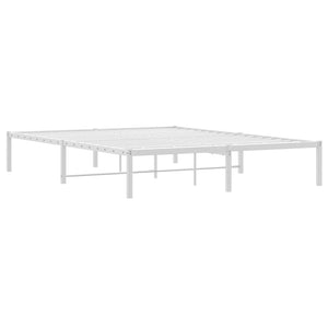 vidaXL Cadre de lit en métal blanc 150x200 cm