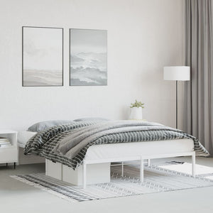vidaXL Cadre de lit en métal blanc 150x200 cm