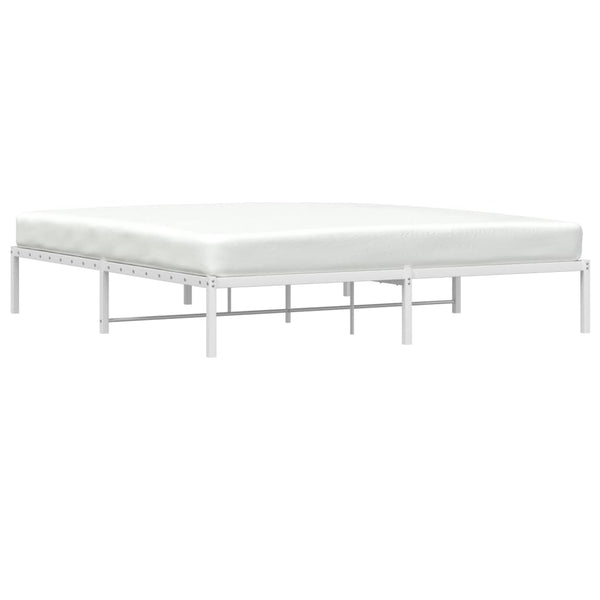 vidaXL Cadre de lit en métal blanc 180x200 cm