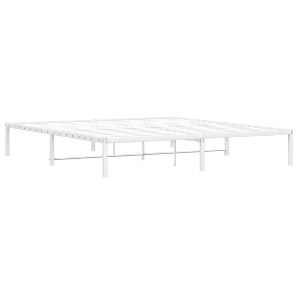 vidaXL Cadre de lit en métal blanc 180x200 cm