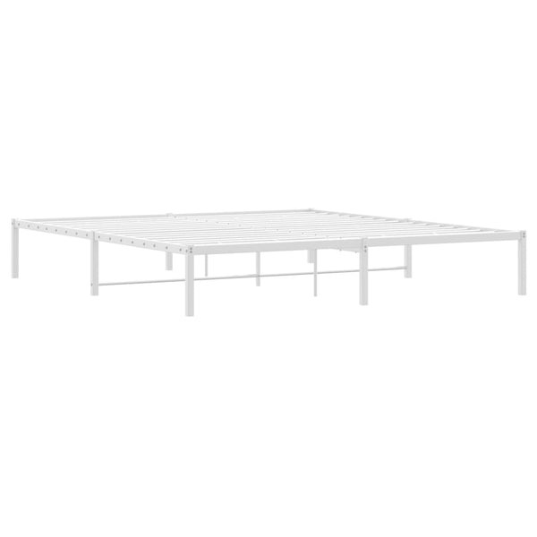 vidaXL Cadre de lit en métal blanc 180x200 cm