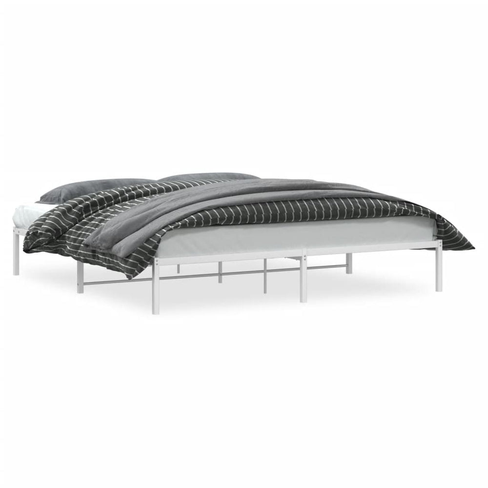 Metallbett Weiß 193x203 cm