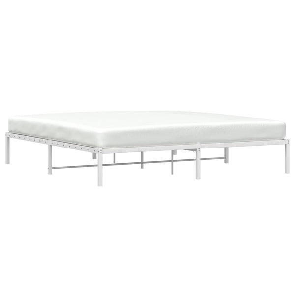Metallbett Weiß 193x203 cm