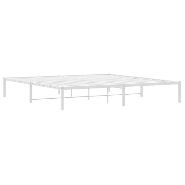Metallbett Weiß 193x203 cm